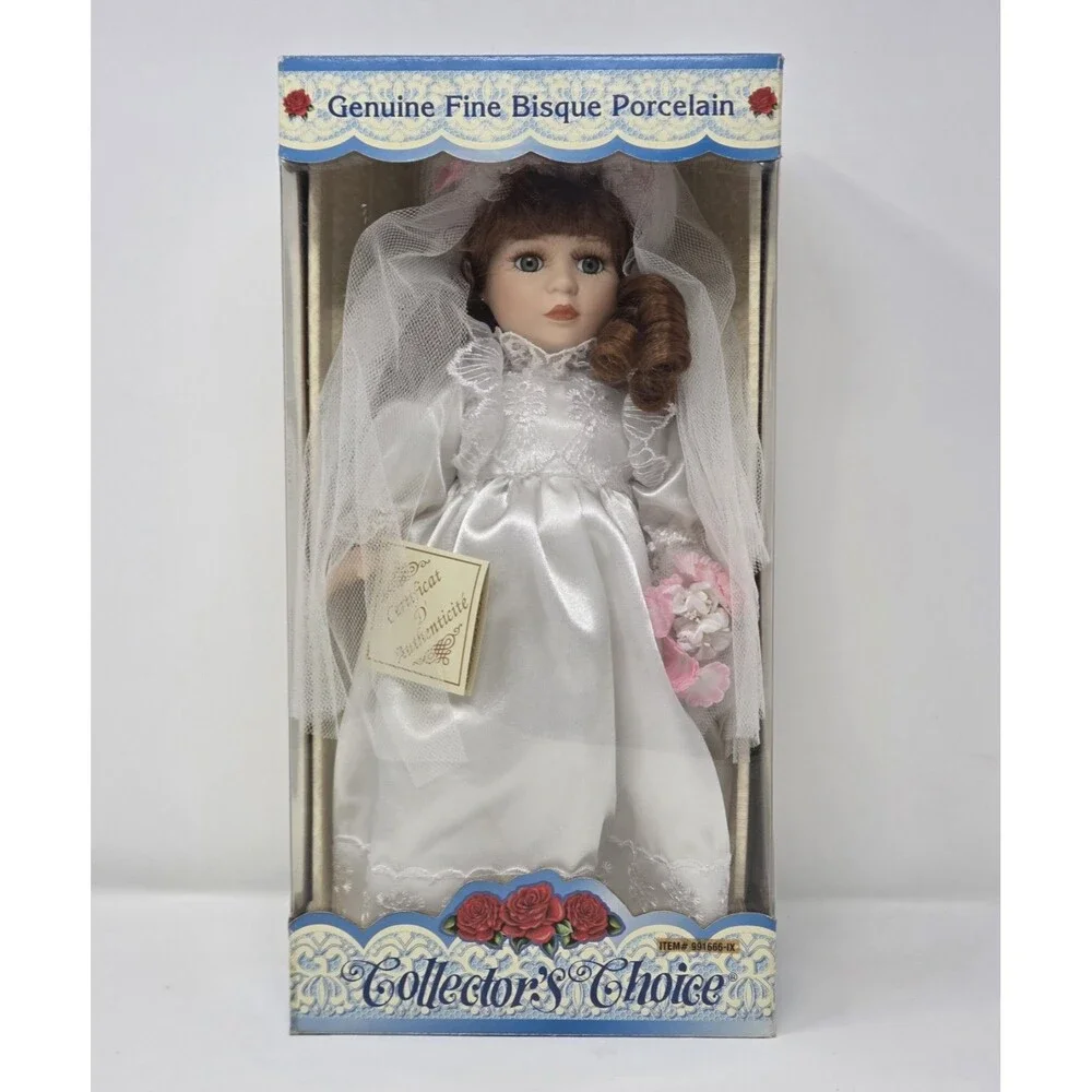 Collector's Choice Bisque Porcelain Bride Doll NIB COA Limited‎ Edition 1990s